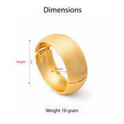 Golden Ripple Broad Shiny Bangle