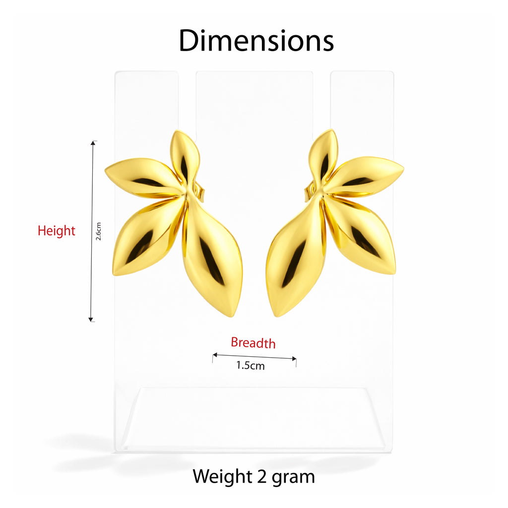 Golden Petal Bloom Earrings