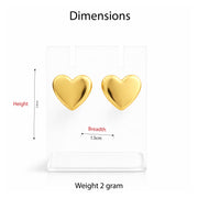 Pure Heart Gloss Stud Earrings