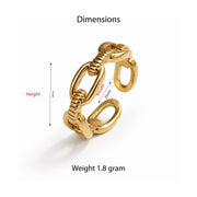 Hammered Gold Finish Ring