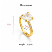 Luna Solitaire adjestable Ring