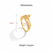 Shahi Crown CZ adjustable Ring