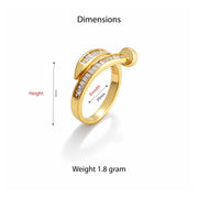Curved Nail Adjustable Ring