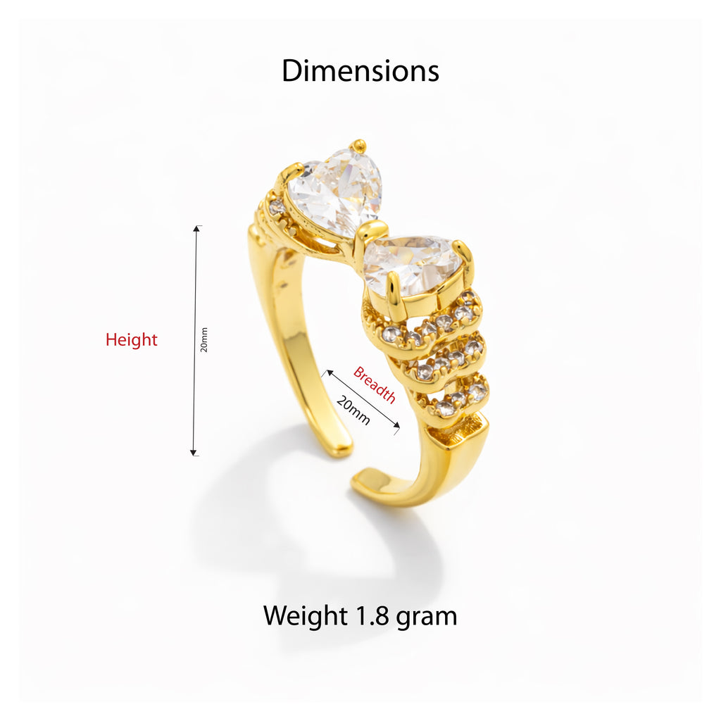 Celeste Bow Crystal Ring