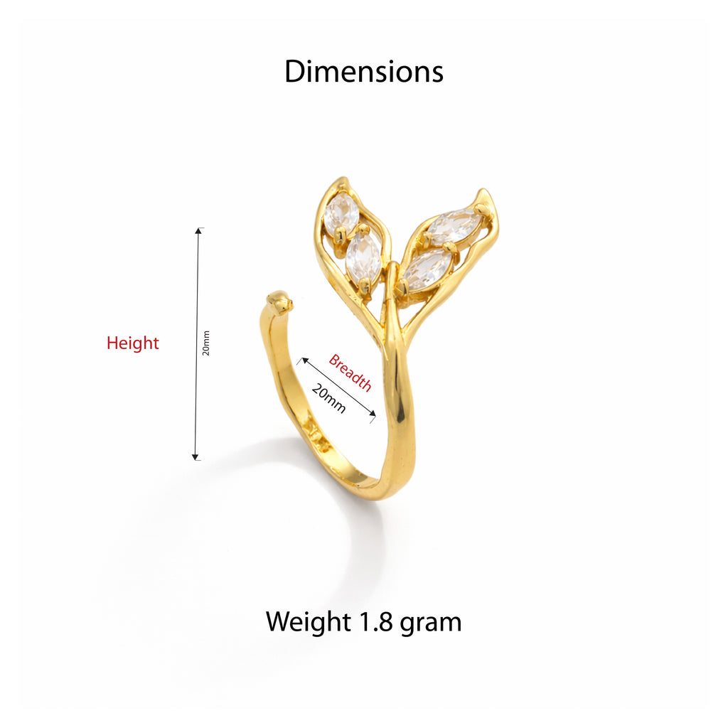 Celeste Petal Adjustable Ring