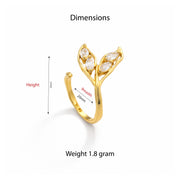 Celeste Petal Adjustable Ring