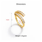 Twin Row Spark Adjustable Ring