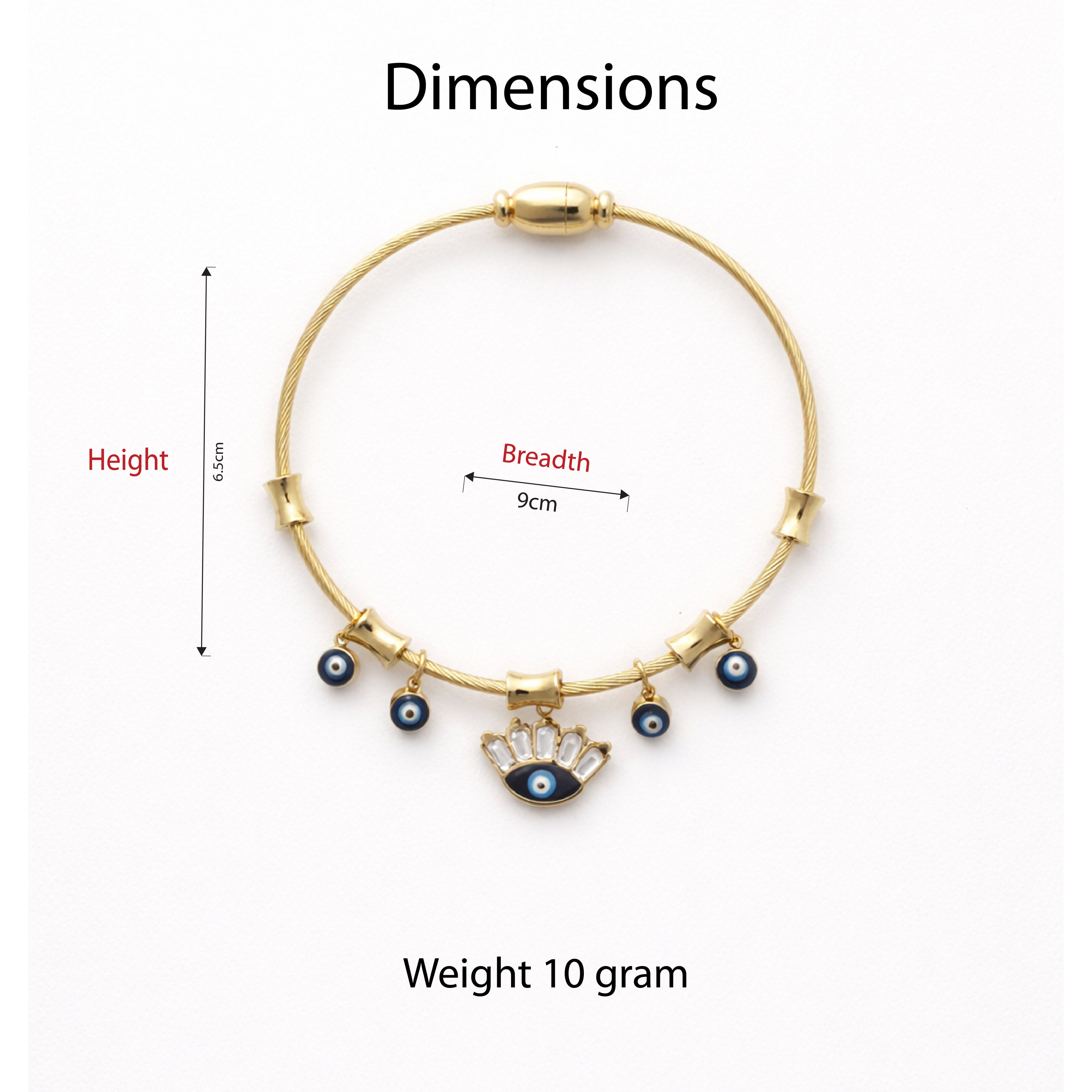 IRA Golden Aura Evil Eye Bangle
