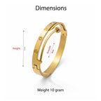 Screw Motif Crystal Bangle
