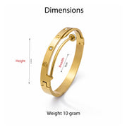 Screw Motif Crystal Bangle
