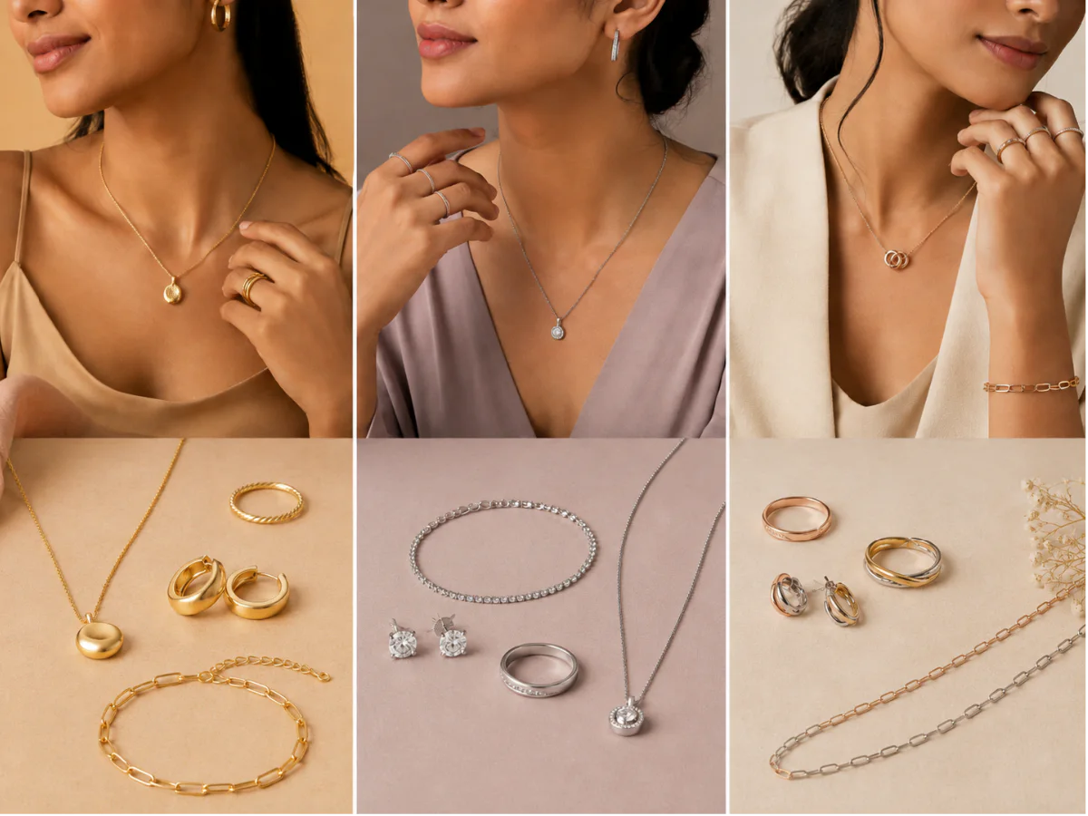 Warm gold and cool silver IRA jewellery edits