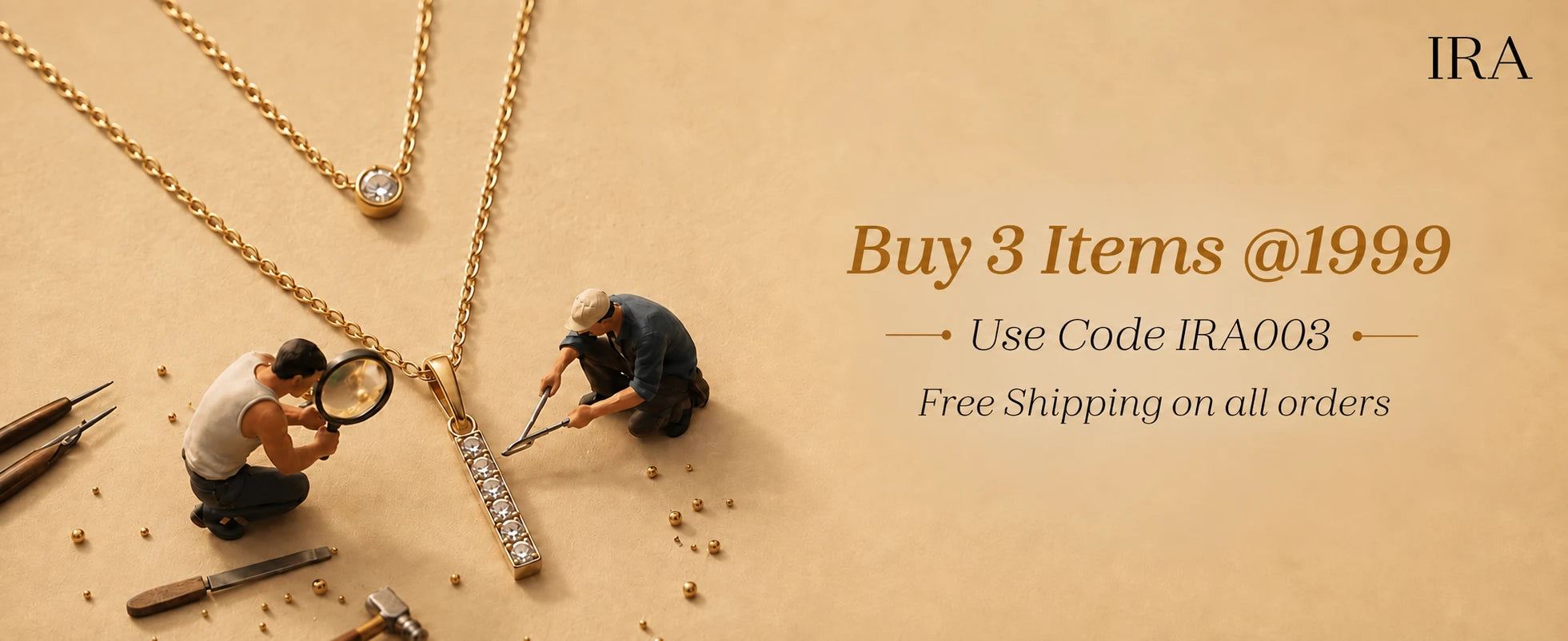 Get 3 items at ₹1999 with code IRA003